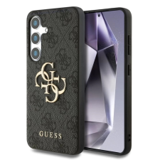 Guess Guess PU 4G Metal Logo Tok Samsung Galaxy S25+ készülékhez szürke tok és táska
