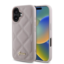 Guess Guess PU bőr párnázott tok iPhone 16 készülékhez rózsaszín tok és táska