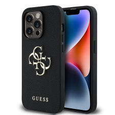 Guess Guess PU Grained 4G Metal Logo tok iPhone 13 Pro készülékhez fekete tok és táska