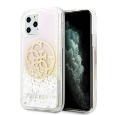 Guess GUHCN58LGIRGP iPhone 11 Pro színátmenetes folyékony csillogó kristályos Circle Logo keménytok tok és táska