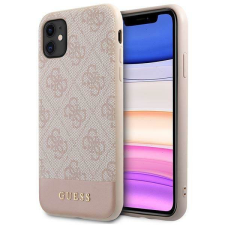 Guess GUHCN61G4GLPI iPhone 11 6,1" / Xr rózsaszín 4G Stripe Collection keménytok tok és táska