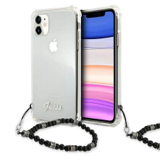 Guess GUHCN61KPSBK iPhone 11 6,1" / Xr átlátszó fekete gyöngyház keménytok tok és táska