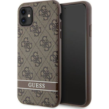 Guess GUHCN61P4SNW iPhone 11 Barna Keménytok 4G Stripe (GUE2607) tok és táska