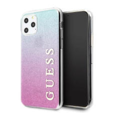 Guess GUHCN65PCUGLPBL iPhone 11 Pro Max rózsaszín kék Glitter színátmenetes keménytok tok és táska