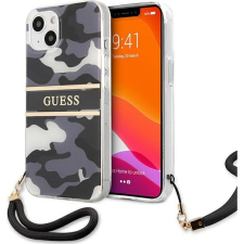 Guess GUHCP13MKCABBK iPhone 13 6.1" Fekete Keménytok Terepszínű Pánttal (GUE1490BLK) tok és táska