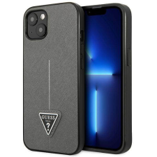 Guess GUHCP13MPSATLG iPhone 13 6,1" ezüst Saffiano háromszög logós keménytok tok és táska
