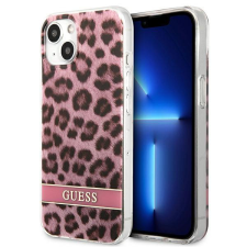 Guess GUHCP13SHSLEOP iPhone 13 mini 5,4 "rózsaszín keménytok Leopard tok és táska