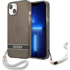 Guess GUHCP13SHTSGSK iPhone 13 Mini 5,4" Fekete Áttetsző Stap Keménytok (GUHCP13SHTSGSK) tok és táska