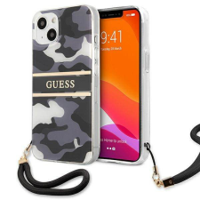 Guess GUHCP13SKCABBK iPhone 13 mini 5,4" fekete Camo Strap Collection keménytok tok és táska