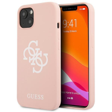 Guess GUHCP13SLS4GWI IPhone 13 Mini 5,4 &quot;Rózsaszín / Rózsaszín Hard tok Silicone 4G Logo tok és táska