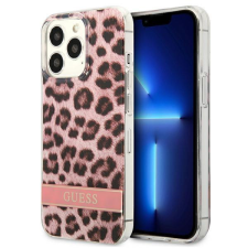 Guess GUHCP13XHSLEOP iPhone 13 Pro Max 6.7 &quot;rózsaszín keménytok Leopard tok és táska
