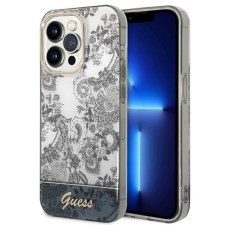 Guess GUHCP14LHGPLHG iPhone 14 Pro 6,1" szürke Porcelain Collection keménytok tok és táska
