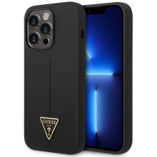 Guess GUHCP14LSLTGK iPhone 14 Pro 6,1" fekete szilikon keménytok háromszög logóval tok és táska