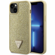 Guess GUHCP14MHDGTPD iPhone 14 Plus 6.7" arany keménytok strasszos háromszög tok és táska