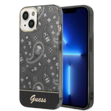 Guess GUHCP14MHGBNHK iPhone 14 Plus 6,7" fekete Bandana Paisley keménytok tok és táska