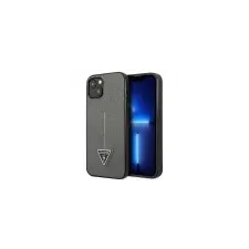 Guess GUHCP14SPSATLG iPhone 14 6.1 "ezüst keménytok SaffianoTriangle Logó tok és táska
