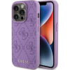 Guess GUHCP15LP4EPMU iPhone 15 Pro 6.1" Lila/Világos Lila Keménytok Bőr 4G Bélyegzővel (GSM176147)