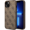 Guess GUHCP15MG4GFBR iPhone 15 Plus / 14 Plus 6.7" Barna Keménytok Fém Arany Logo (GUE003285)