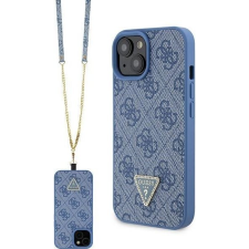 Guess GUHCP15SP4TDSCPB iPhone 15 6.1" Kék Keménytok Crossbody 4G Fém Logo (GUE003187) tok és táska