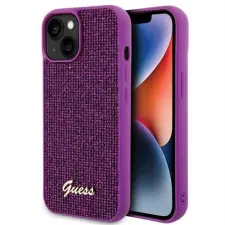 Guess GUHCP15SPMSDGSF Disco Metal Script tok iPhone 13 / 14 / 15 - lila tok és táska