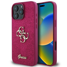 Guess GUHCP16LHG4SGU Glitter Script Big 4G keménytok iPhone 16 Pro - lila tok és táska