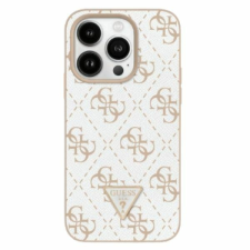Guess GUHCP16LPG4GPH New 4G Triangle keménytok iPhone 16 Pro - fehér tok és táska