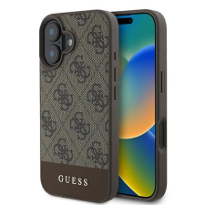 Guess GUHCP16MG4GLBR 4G Bottom Stripe keménytok iPhone 16 Plus - barna tok és táska