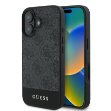 Guess GUHCP16MG4GLGR 4G Bottom Stripe keménytok iPhone 16 Plus - szürke tok és táska