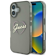 Guess GUHCP16MHCHGSPK IML Heart keménytok iPhone 16 Plus - fekete tok és táska