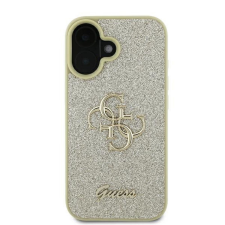 Guess GUHCP16MHG4SGD Fixed Glitter Big 4G tok iPhone 16 Plus - arany színű tok és táska