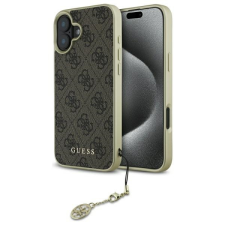 Guess GUHCP16SGF4GBR 4G Charms Collection keménytok iPhone 16 - barna tok és táska