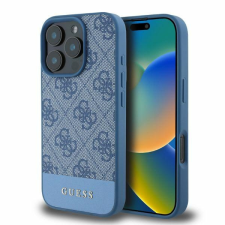 Guess GUHCP16XG4GLBL 4G PU Bottom Stripe keménytok iPhone 16 Pro Max - kék tok és táska