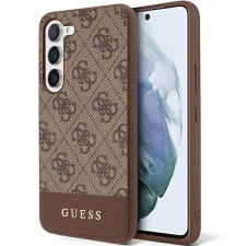 Guess GUHCS23MG4GLBRSamsung Galaxy S23+ S916 barna/barna keménytok 4G Stripe kollekció tok és táska