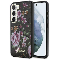 Guess GUHCS23MHCFWSK Samsung Galaxy S23+ S916 fekete keménytok virág kollekció tok és táska