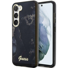 Guess GUHCS23MHTMRSK Samsung Galaxy S23+ S916 fekete keménytok Golden Marble kollekció tok és táska