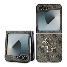 Guess GUHCZF64GMGBR Leather 4G Metal Logo tok Samsung Galaxy Z Flip6 F741 - barna tok és táska