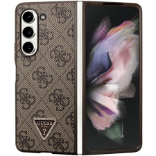 Guess GUHCZFD5P4TDPW F946 Z Fold5 barna keménytok bőr 4G háromszög Strass tok és táska