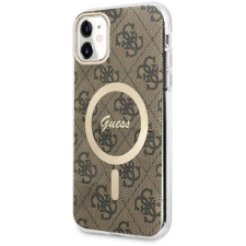 Guess GUHMN61H4STW iPhone 11 6.1" barna keménytok 4G MagSafe tok és táska