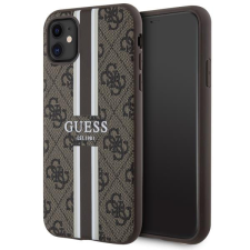 Guess GUHMN61P4RPSW iPhone 11 / Xr barna keménytok 4G nyomtatott csíkokkal MagSafe tok és táska