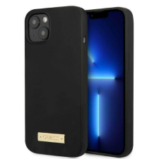 Guess GUHMP13MSPLK iPhone 13 6,1&quot; fekete szilikon Logo Plate MagSafe keménytok tok és táska