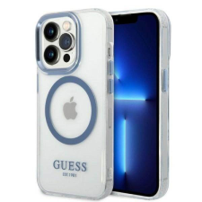 Guess GUHMP14LHTRMB iPhone 14 Pro 6,1" kék keménytok fémkontúrú Magsafe tok tok és táska