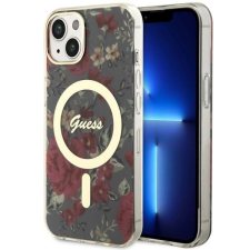 Guess GUHMP14MHCFWWSA iPhone 14 Plus 6.7&quot; zöld/khaki keménytok Flower MagSafe tok és táska