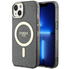 Guess GUHMP14SHCMCGK iPhone 14 6.1" fekete keménytok csillogó arany MagSafe tok és táska