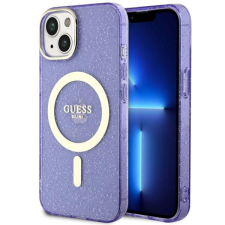 Guess GUHMP14SHCMCGU iPhone 14 6.1" lila keménytok Glitter Gold MagSafe tok és táska