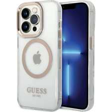 Guess GUHMP15LHTRMD Metal Outline Magsafe-Kompatibilis Tok iPhone 15 Pro - Arany Színű (GUE4196) tok és táska