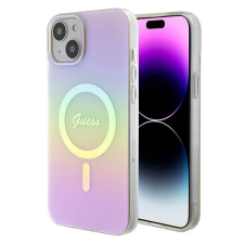 Guess GUHMP15MHITSP iPhone 15 Plus 6.7" rózsaszín keménytok IML Irizáló MagSafe tok és táska