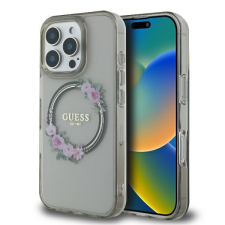 Guess GUHMP16LHFWFCK iPhone 16 Pro IML Flowers Wreath MagSafe keménytok - átlátszó mintás tok és táska