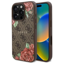 Guess GUHMP16LP4ROPEMCW 4G Flowers Print MagSafe-kompatibilis tok iPhone 16 Pro - barna tok és táska