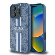 Guess GUHMP16LP4RPSB 4G Printed Stripes MagSafe keménytok iPhone 16 Pro - kék tok és táska