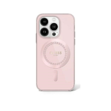 Guess GUHMP16LPFTDTEP IML Rhinestones MagSafe keménytok iPhone 16 Pro - rózsaszín tok és táska